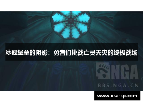 冰冠堡垒的阴影：勇者们挑战亡灵天灾的终极战场